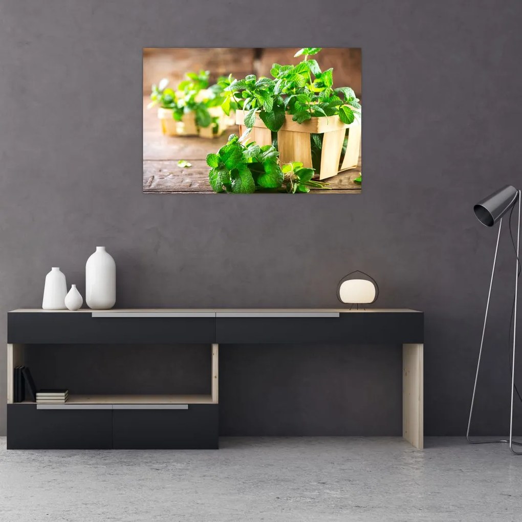 Tablou cu menta proaspătă (90x60 cm)