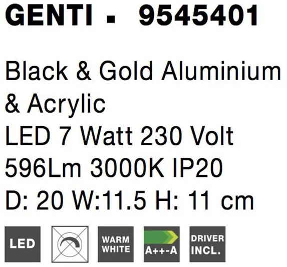 Aplica LED design modern Genti