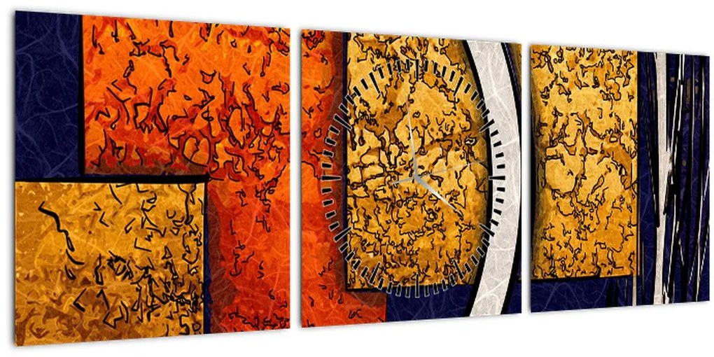Tablou abstract (cu ceas) (90x30 cm)