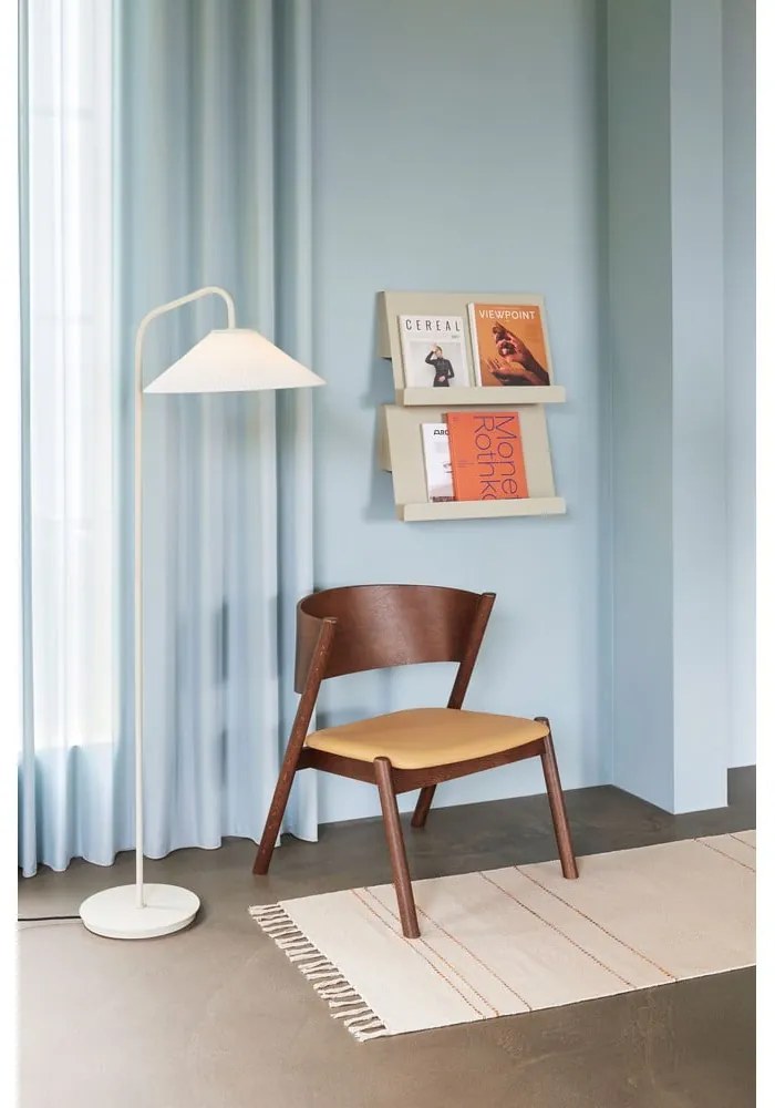 Lampadar crem cu abajur din sticlă (înălțime 158 cm) Solid – Hübsch