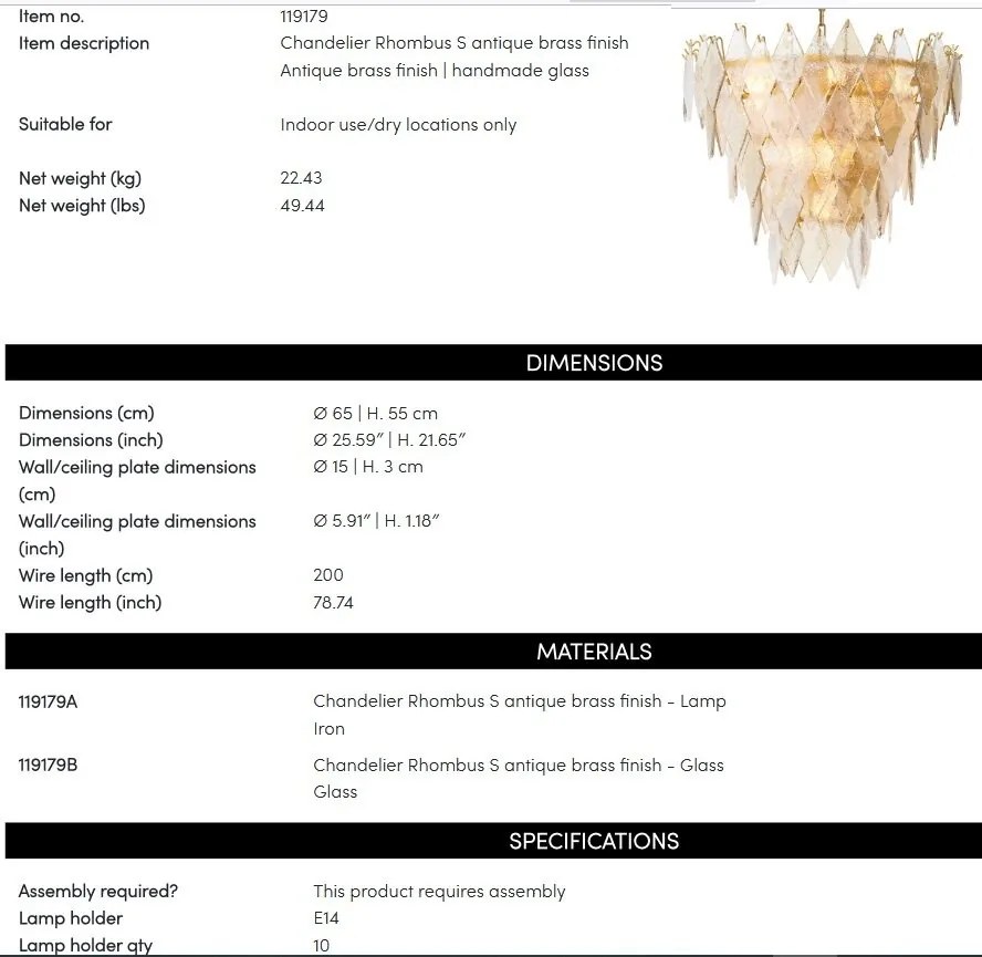 Candelabru LUX, Sticla Realizata Manual, Rhombus S
