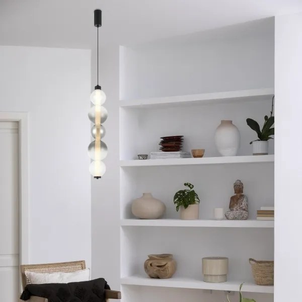 Lustră LED suspendată pe cablu LUMMI LED/19W/230V negru/fumuriu