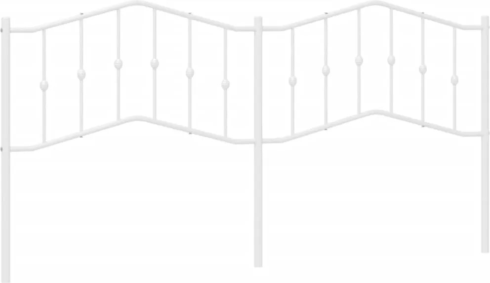 vidaXL Tăblie de pat de schimb metalică, alb, 200 cm