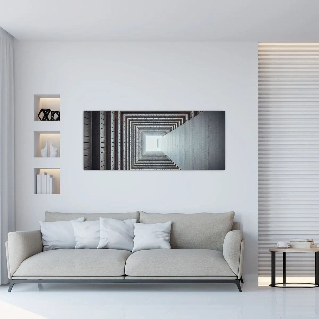 Tablou - Vedere din interiorul clădirii (120x50 cm)