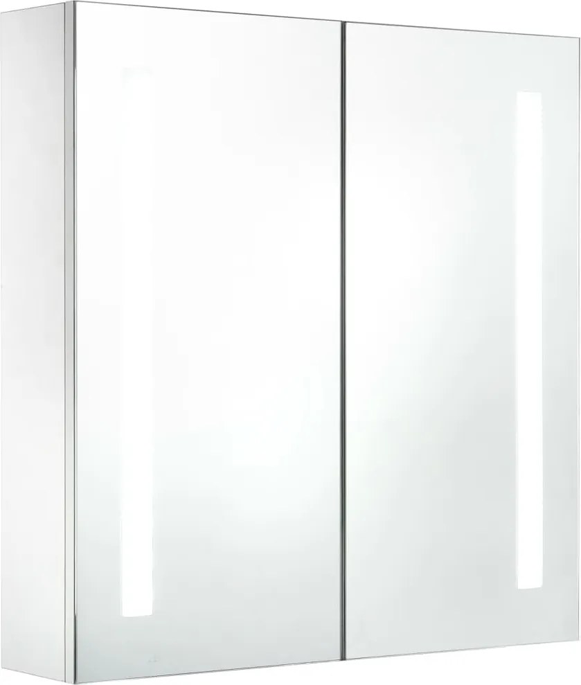 vidaXL Dulap de baie cu oglindă și LED, 60 x 14 x 62 cm