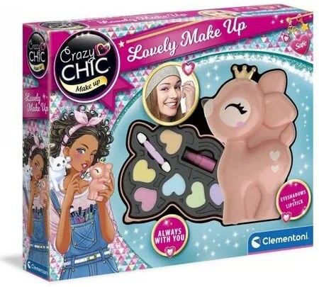 Set Clementoni Make-up Crazy Chic, căprioară, 27 x22 x 5 cm