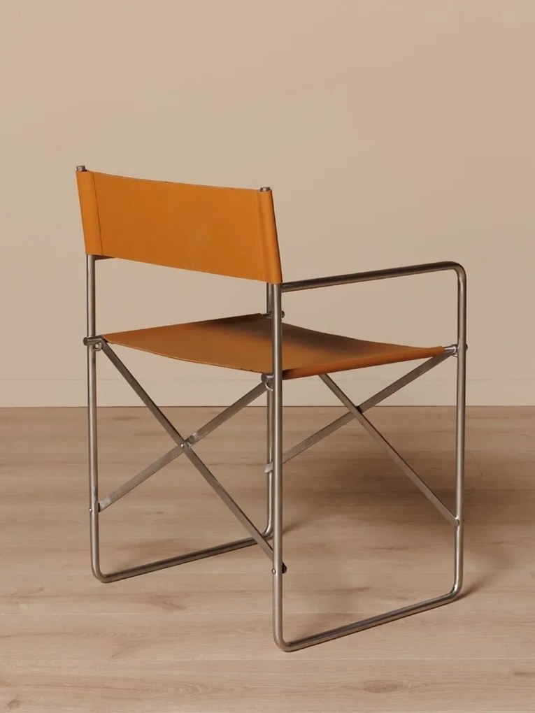 Scaun dining, pliabil, din piele naturala, Cuero