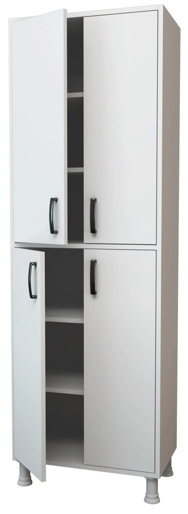 Dulap Bucatarie Cheriff cu 4 usi, Alb, 63 x 191 x 36 cm