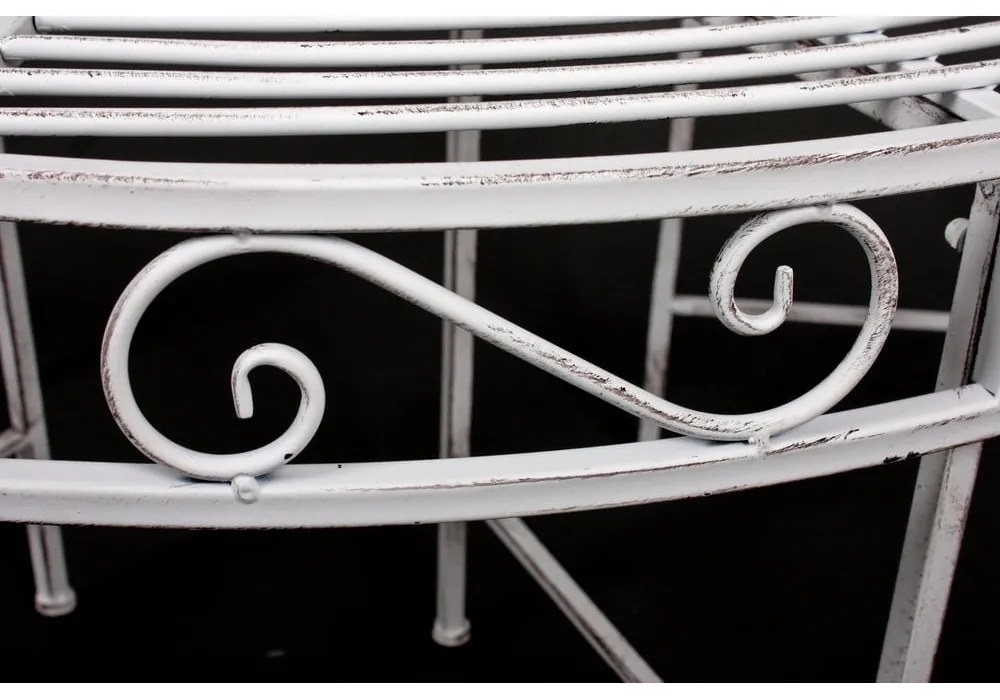 Bancă de grădină albă din metal Varda – Garden Pleasure