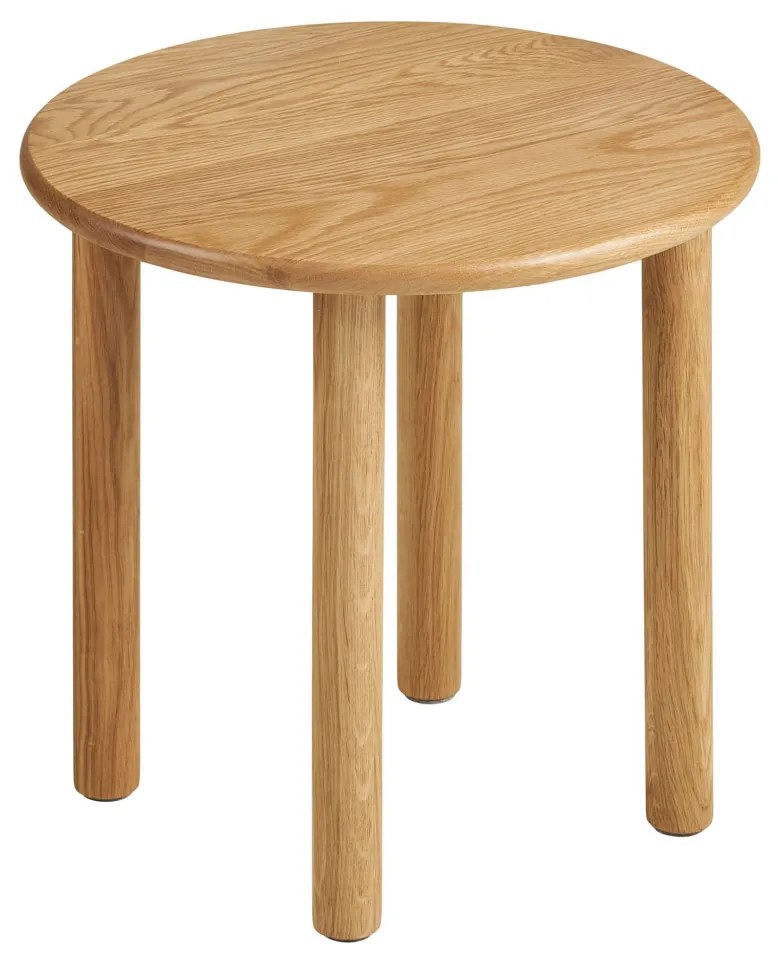 Măsuță Jena din stejar, naturală, ø40X40cm