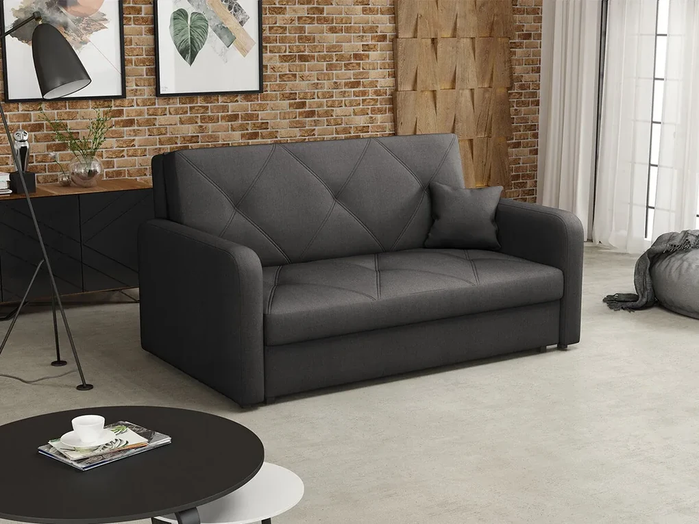 Canapea extensibilă Columbus 169Cutie de pat, 85x153x100cm, 67 kg, Picioare: Metal, Lemn: Pin