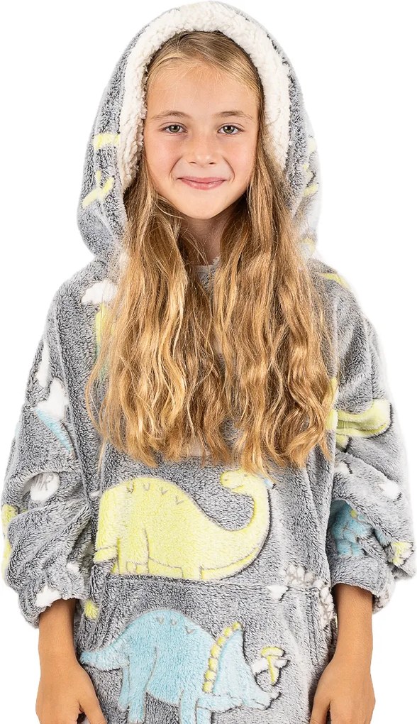 Hanorac imitație de blăniță 4Home Dino, fluorescent,  70 x 70 cm