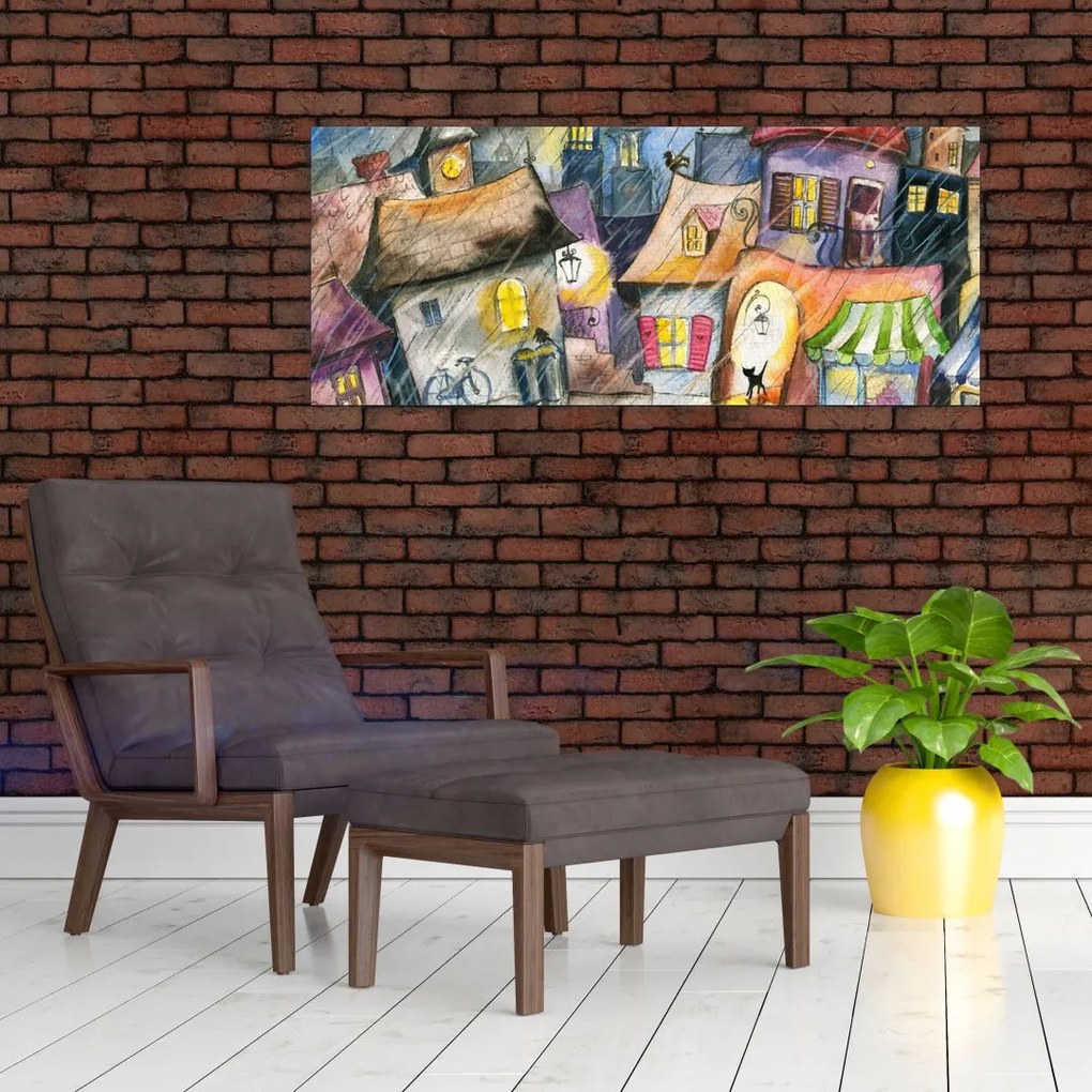 Tablou - Oraș western (120x50 cm)