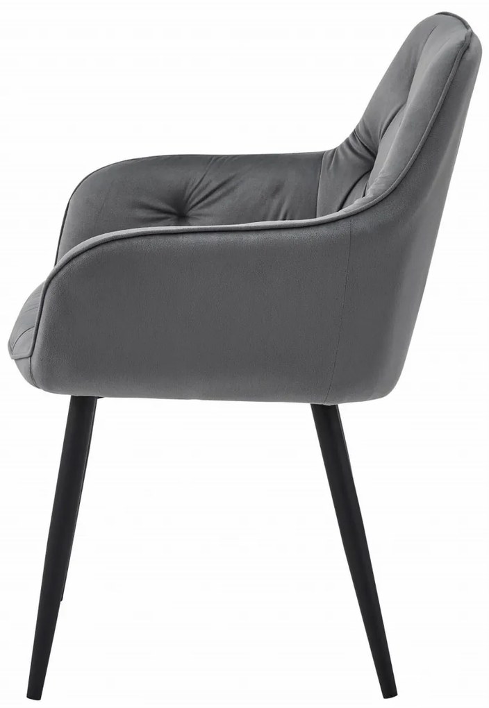 Scaun de masa JORK VELVET, gri inchis
