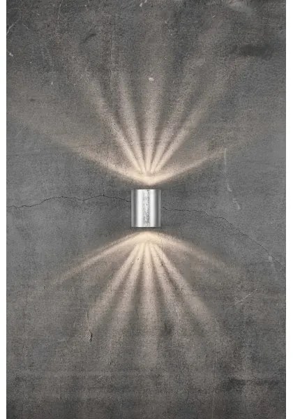 Nordlux - CANTO Aplică LED de exterior pentru perete 2xLED/6W/230V IP44 argintie