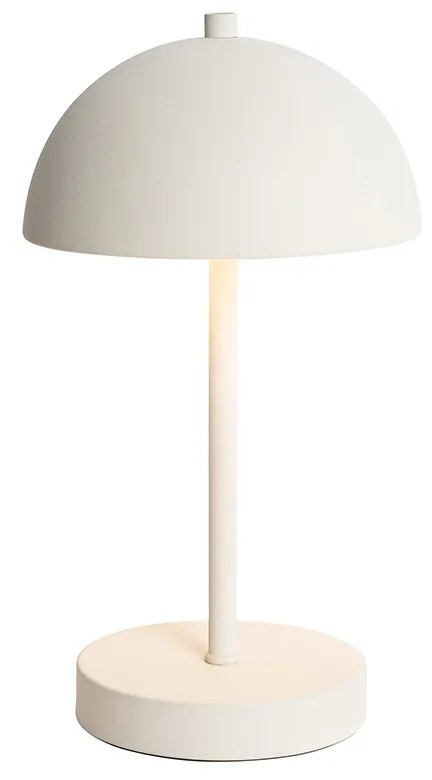 Set de 2 lămpi de masă de exterior albe reîncărcabile, inclusiv LED, cu 3 trepte de intensitate luminoasă - Keira