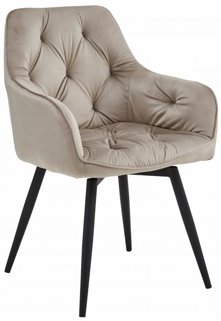 Scaun de masa rotativ JORK360 VELVET, bej