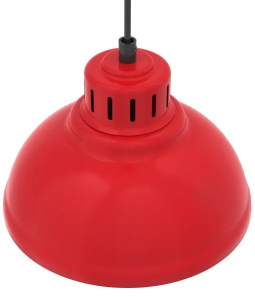 Lampa suspendata ALTAR 1xE27/60W roșu