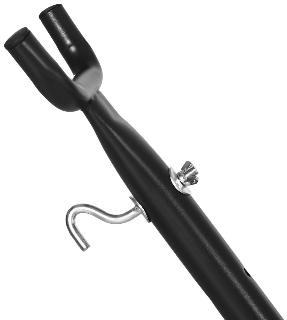 Outsunny Suport Schelet pentru Hamac Reglabil Max. 150 Kg, Negru, 280x120x110cm | Aosom Romania