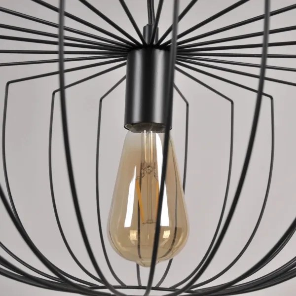 Lustră pe cablu JASMINA 1xE27/20W/230V d. 40 cm negru