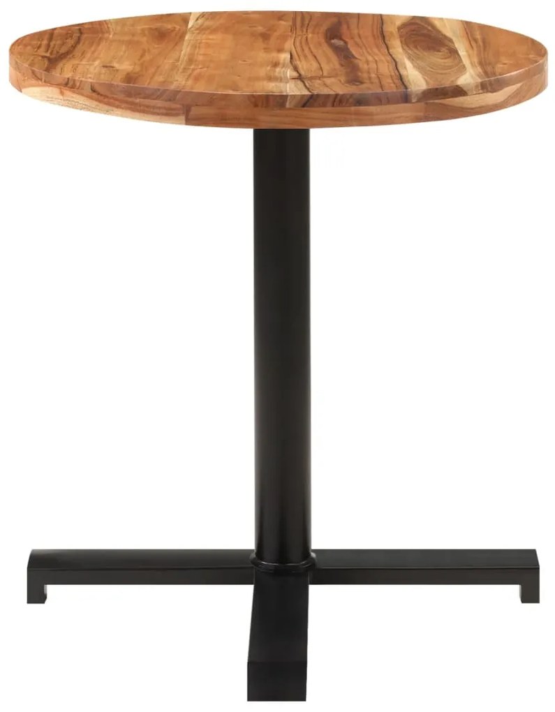 320279 vidaXL Masă de bistro, Ø70x75 cm, lemn masiv de acacia, rotundă