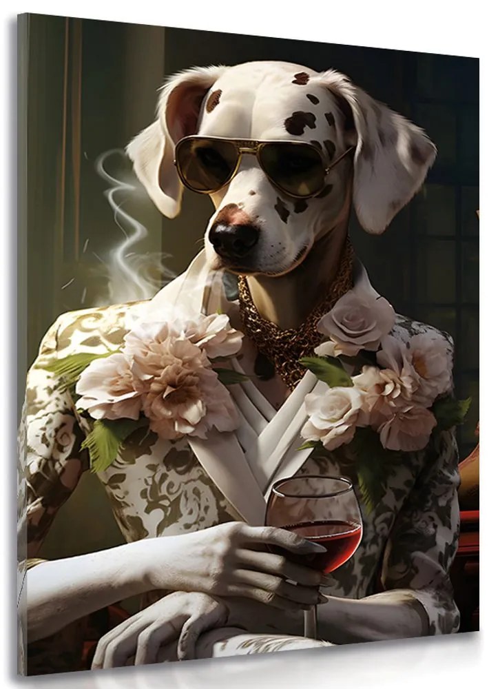 Tablou animal gangster cățea dalmată
