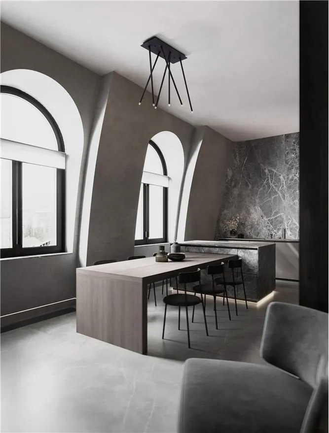 Lustra LED aplicata design minimalist STILVI 17W negru