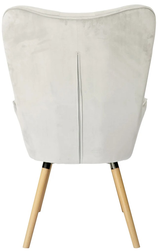 Fotoliu din catifea gri deschis COZY