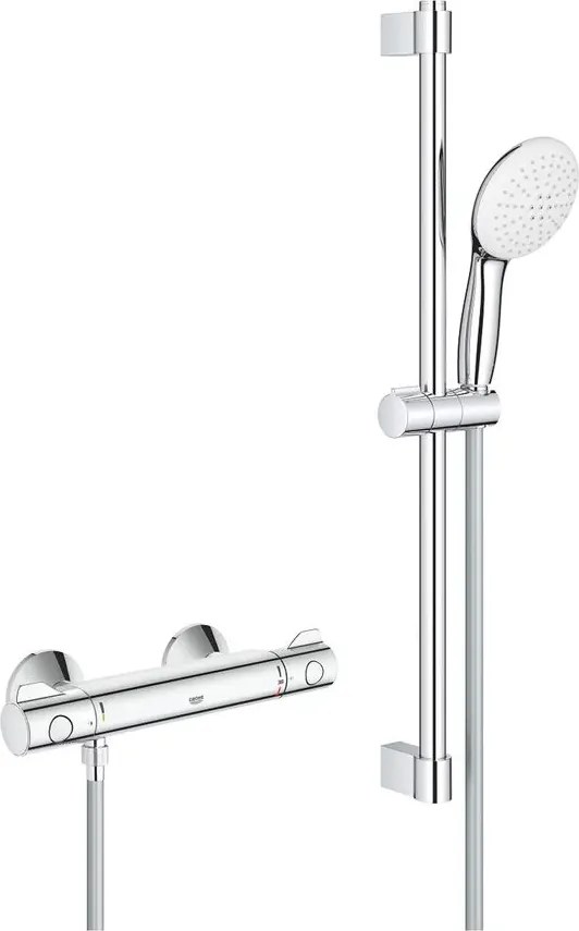 Baterie dus termostatata Grohe Grohtherm 800 crom lucios cu set de dus