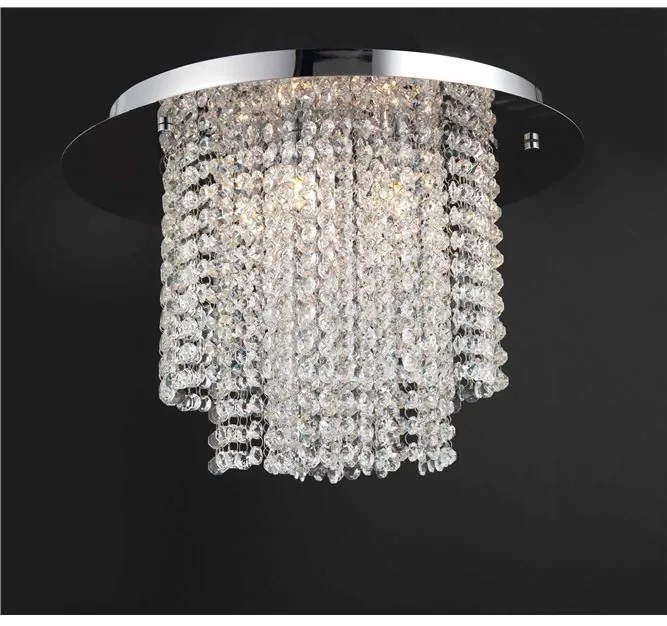 Lustra aplicata eleganta design modern Fontan, crom