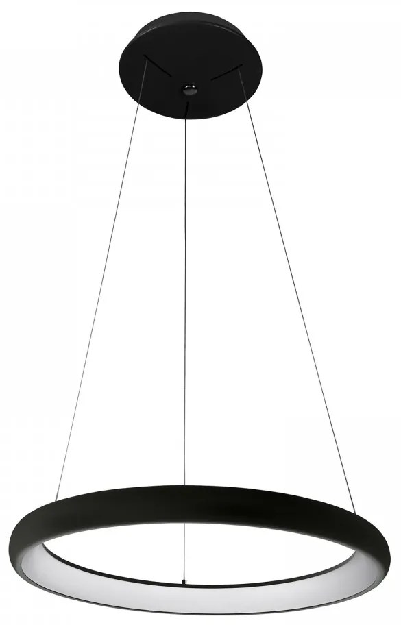 Lustra moderna neagra circulara cu led Alessia d51