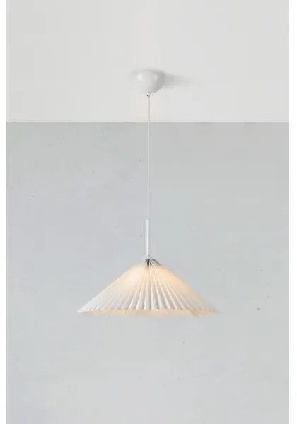 Lustră pe cablu Markslöjd 108711 PLISADO 1xE27/40W/230V d. 50 cm alb