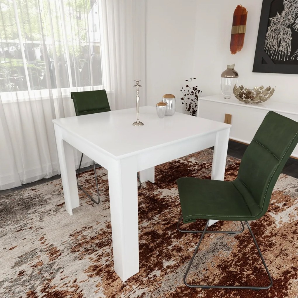 Masă de sufragerie Shiny White