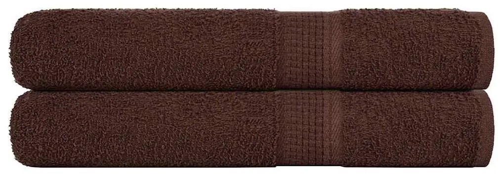 vidaXL Prosoape pentru saună 2 buc Maro 80x200 cm 360 g/m² 100% bumbac