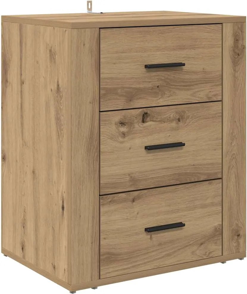 vidaXL Dulap de noapte Stejar Artizanal 35 x 50 x 60 cm Lemn compozit