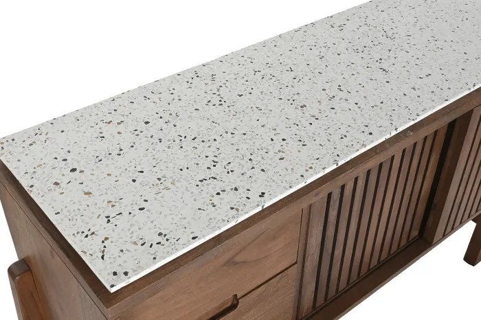 Consola natur, din lemn de acacia si blat din terrazzo, Serenity