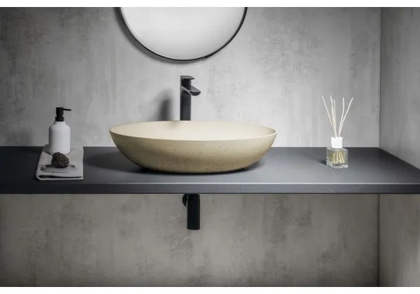 Sapho - Lavoar pentru montaj pe blat FORMIGO 60x40 cm, beton/bej