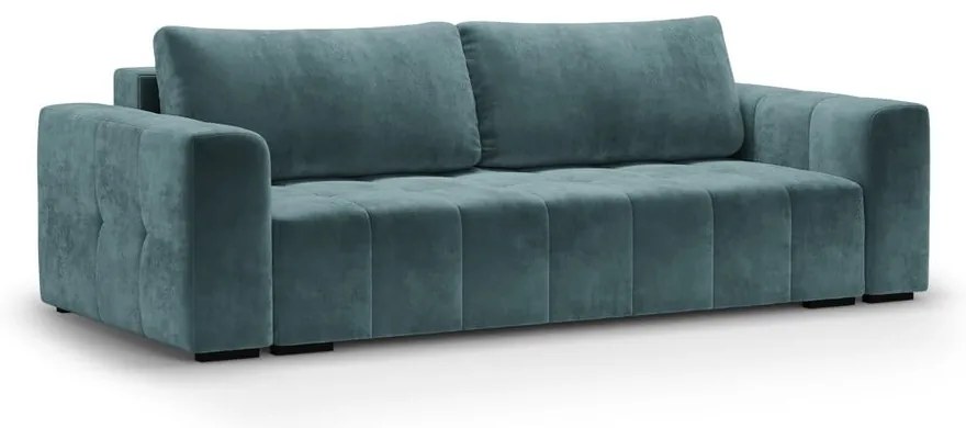 Canapea extensibila din catifea Milo Casa Luca, albastru