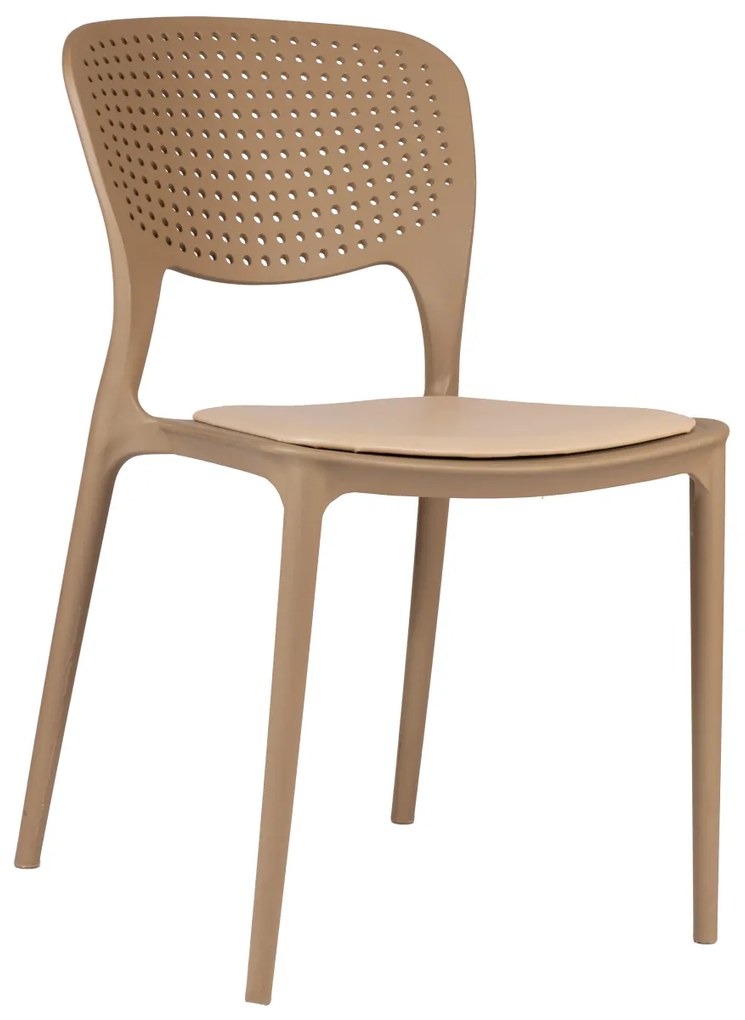 TODO Bej (Cappuccino) cu pernă bej - SCAUN MODERN PENTRU BUCĂTĂRII, GRĂDINI, CAMERE DE CAFEA (FIXE)