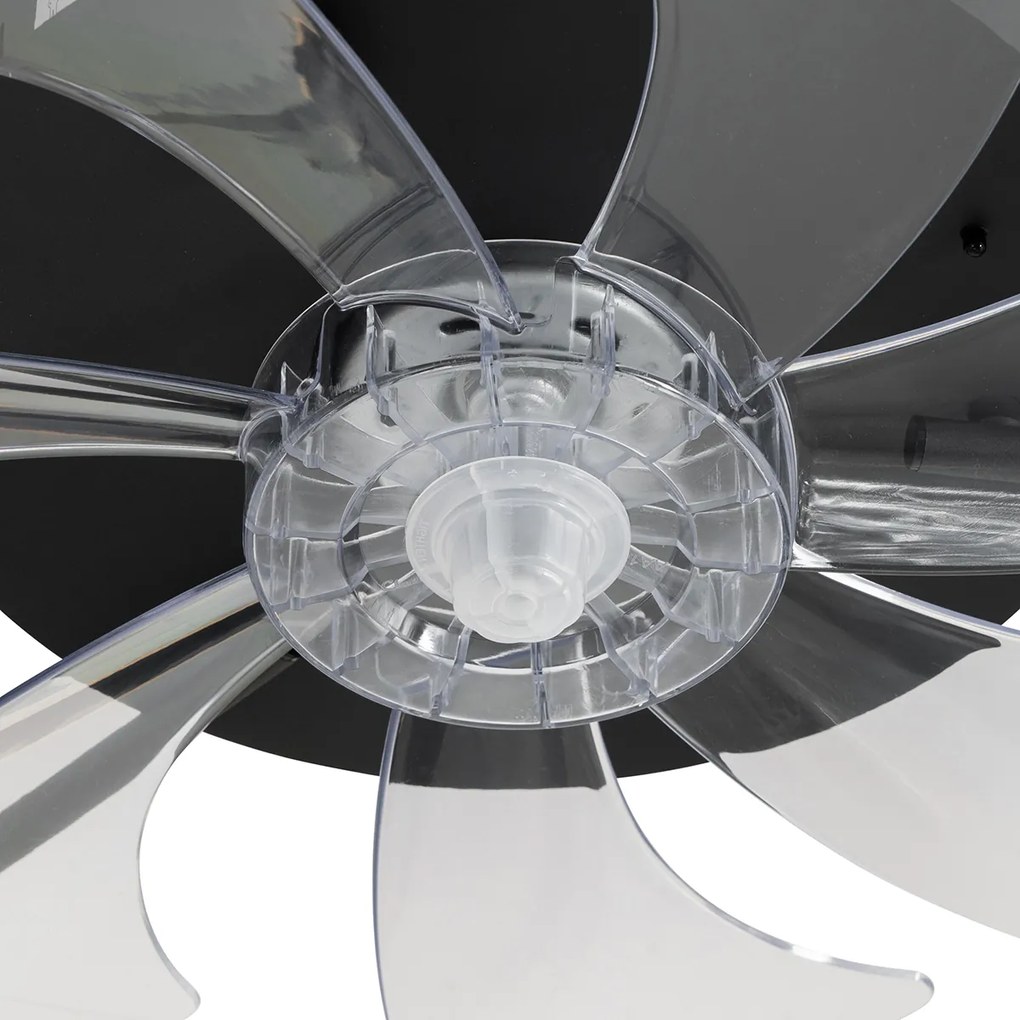 Ventilator de tavan negru 70cm incl. LED Dimmable cu telecomandă - Maddy