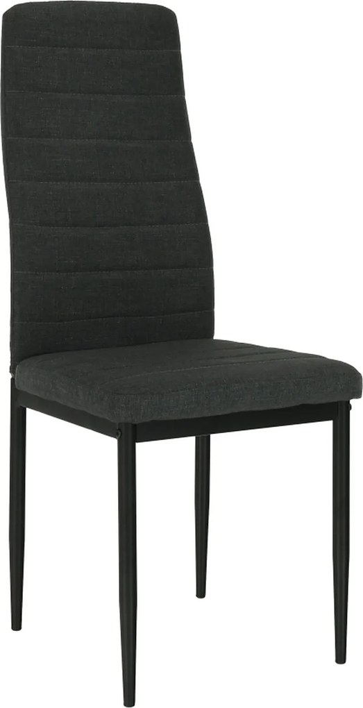 Scaun COLETA NOVA, gri inchis/negru, textil/metal, 41x49x96 cm