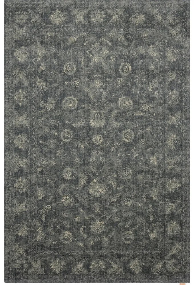 Covor gri din lână 230x340 cm Calisia Vintage Flora – Agnella