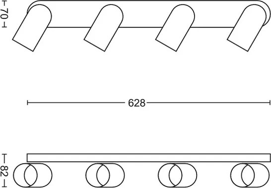 Philips - Spot LED RGBW dimerizabil, 4 x GU10, 4,9 W, 230 V, 2700-6500 K, negru