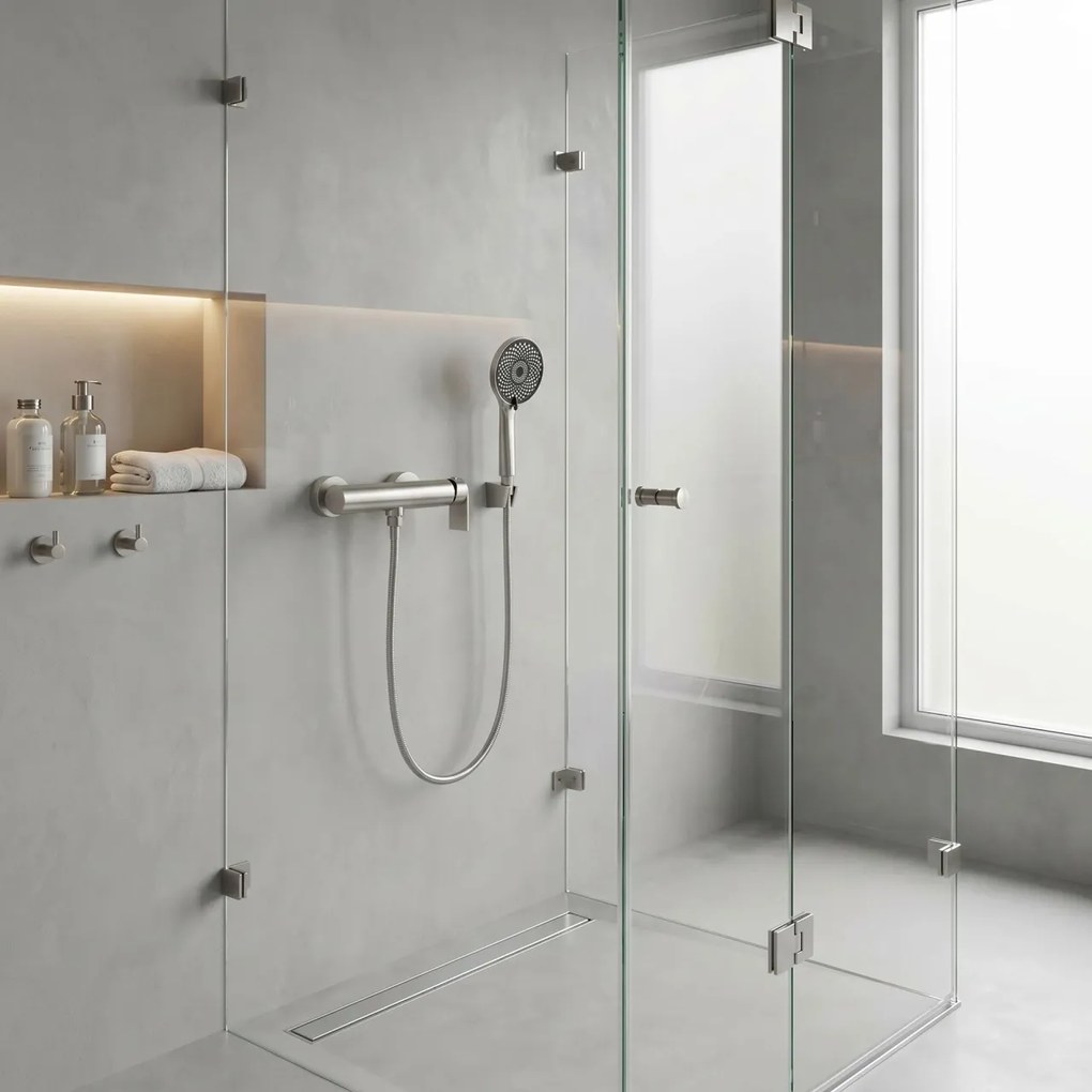 Baterie de duș Rea Hunter Brushed Nickel