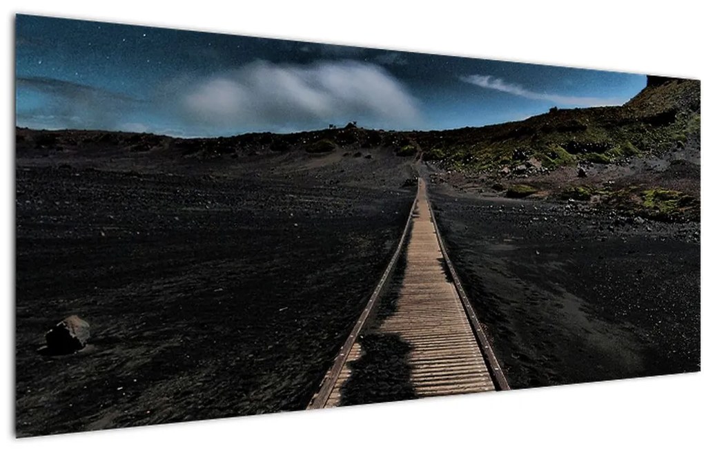 Tablou drumul de lemn în amurg (120x50 cm)