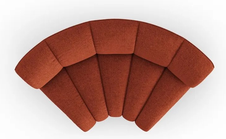 Modul pentru canapea modulară cărămiziu cu tapițerie din chenille (cu colț variabil) Lupine – Micadoni