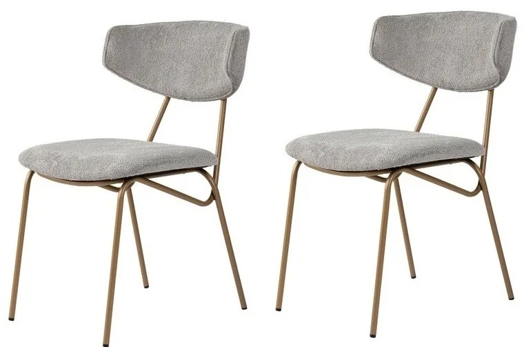 Set de scaune de sufragerie Nancy Grey and Gold, 2buc.