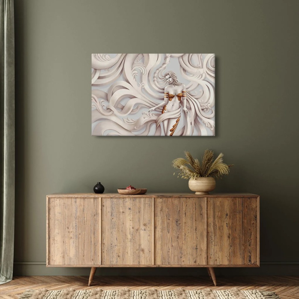 Tablou - Zeița motiv floral (90x60 cm)