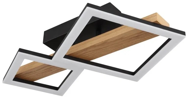 Plafoniera LED design indistrial Dustin negru 48x30cm
