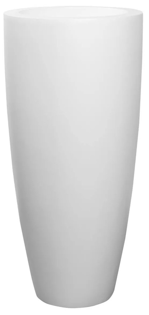Ghiveci de flori Dax, alb mat, dimensiuni multiple - PotteryPots Mărime: XL - v. 100 cm, ⌀ 47 cm